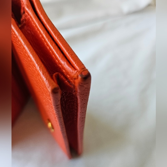 Gucci Marmont Folding Wallet Flora Orange Full Inclusion Preloved - Picture 8 of 13